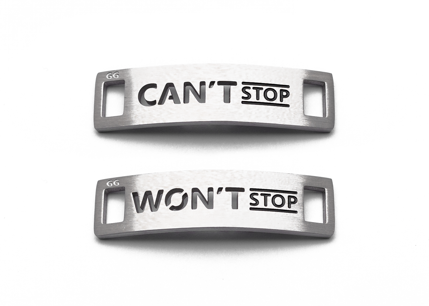 CAN'T STOP WON'T STOP Inspirational Shoe Tag Set