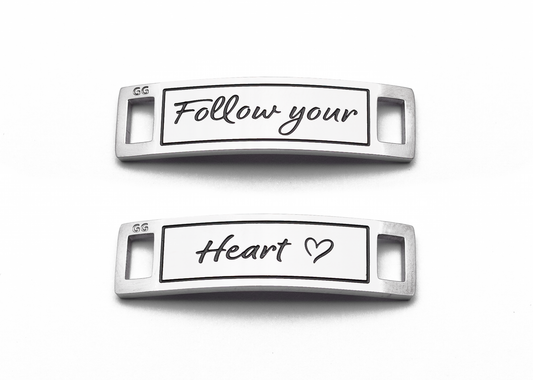 FOLLOW YOUR HEART - Inspirational Shoe Tag Set
