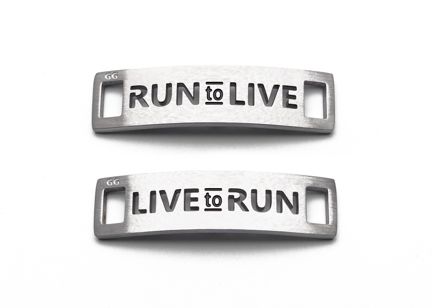 RUN TO LIVE LIVE TO RUN Inspirational Shoe Tag Set