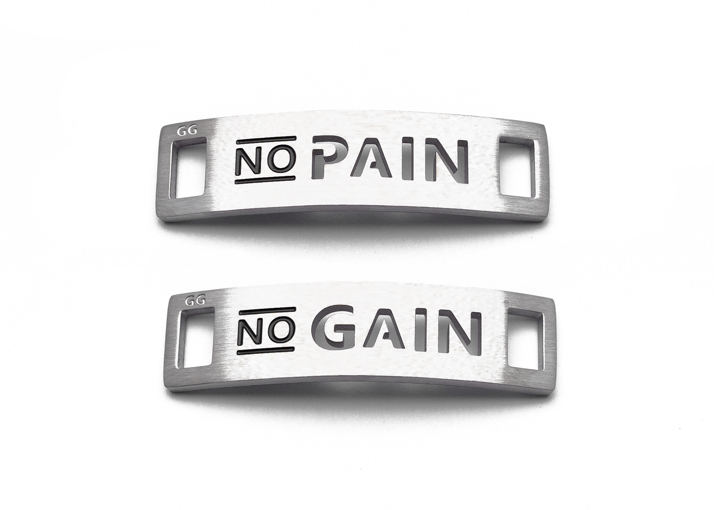 NO PAIN NO GAIN Inspirational Shoe Tag Set