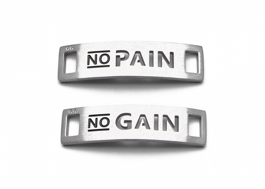 NO PAIN NO GAIN Inspirational Shoe Tag